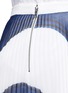 Detail View - Click To Enlarge - ALICE & OLIVIA - 'Shannon' stripe print plissé pleated chiffon skirt