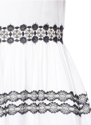 Detail View - Click To Enlarge - ALICE & OLIVIA - 'Rozzi' lace trim off-shoulder dress