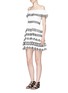 Figure View - Click To Enlarge - ALICE & OLIVIA - 'Rozzi' lace trim off-shoulder dress