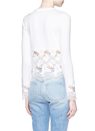 Back View - Click To Enlarge - ALICE & OLIVIA - Guipure lace panel cardigan