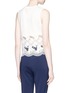Back View - Click To Enlarge - ALICE & OLIVIA - 'Somer' guipure lace panel sleeveless knit top