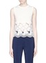 Main View - Click To Enlarge - ALICE & OLIVIA - 'Somer' guipure lace panel sleeveless knit top