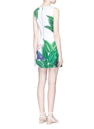 Back View - Click To Enlarge - ALICE & OLIVIA - 'Malin' bird and palm tree print sleeveless dress