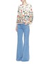 Figure View - Click To Enlarge - ALICE & OLIVIA - 'Lenora' pompom cuff floral embroidered sweater