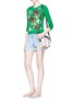 Figure View - Click To Enlarge - ALICE & OLIVIA - 'Connie Garden' Stace Face floral embroidered sweater