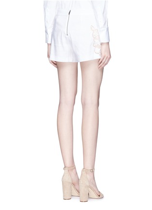 Back View - Click To Enlarge - ALICE & OLIVIA - 'Marisa' guipure lace panel shorts