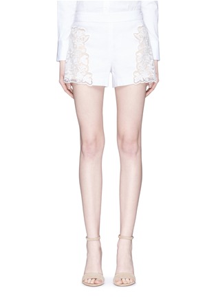 Main View - Click To Enlarge - ALICE & OLIVIA - 'Marisa' guipure lace panel shorts
