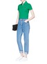 Figure View - Click To Enlarge - ALICE & OLIVIA - 'Erma' Stace Face patch cropped polo shirt