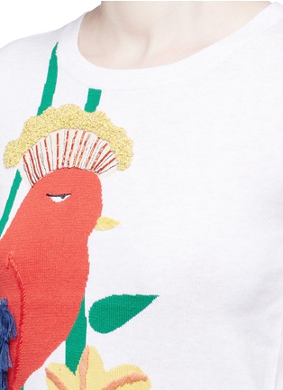 Detail View - Click To Enlarge - ALICE & OLIVIA - 'Connie' bird and plant intarsia sweater