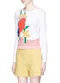 Front View - Click To Enlarge - ALICE & OLIVIA - 'Connie' bird and plant intarsia sweater