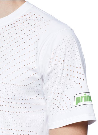 Detail View - Click To Enlarge - DYNE - x PRINCE lasercut perforated performance T-shirt