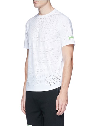 Front View - Click To Enlarge - DYNE - x PRINCE lasercut perforated performance T-shirt