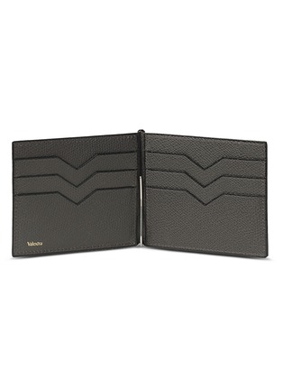  - VALEXTRA - Simple Grip Spring leather wallet – Smokey Grey