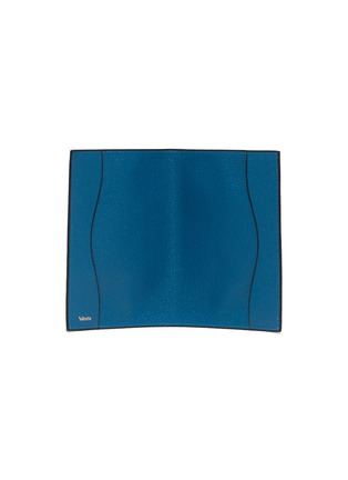  - VALEXTRA - Leather passport holder – Cobalt Blue