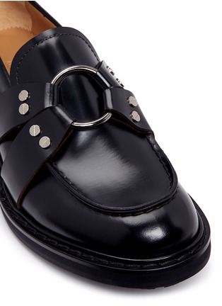 Detail View - Click To Enlarge - ALEXANDER MCQUEEN - Harness leather loafers