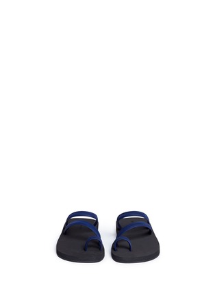 Front View - Click To Enlarge - DANWARD - Asymmetric caged strap flip flops