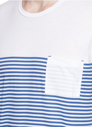 Detail View - Click To Enlarge - DANWARD - Patch pocket stripe T-shirt