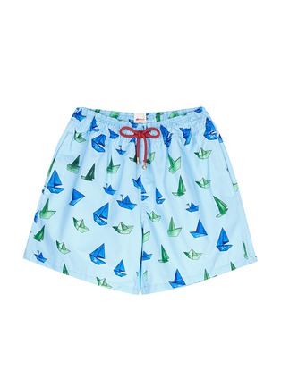 Main View - Click To Enlarge - MĀZŬ - 'Ori' print swim shorts