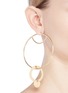 Figure View - Click To Enlarge - EDDIE BORGO - 'Nubia' gold vermeil interlocking hoop earrings