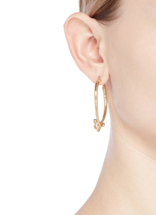 Figure View - Click To Enlarge - EDDIE BORGO - 'Thalia' interlocking hook hoop earrings