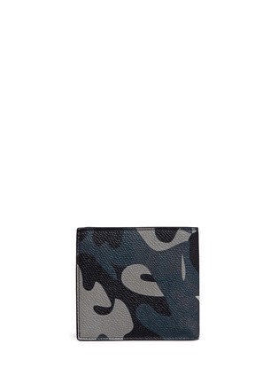 Detail View - Click To Enlarge - ALEXANDER MCQUEEN - Camouflage skull print leather bifold wallet