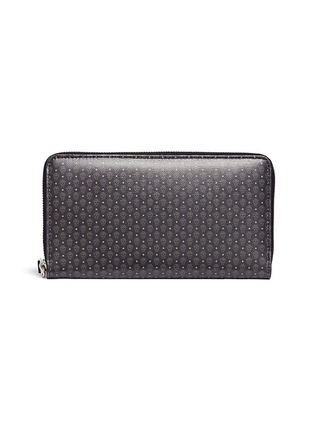 Main View - Click To Enlarge - ALEXANDER MCQUEEN - Mini skull print zip leather continental wallet