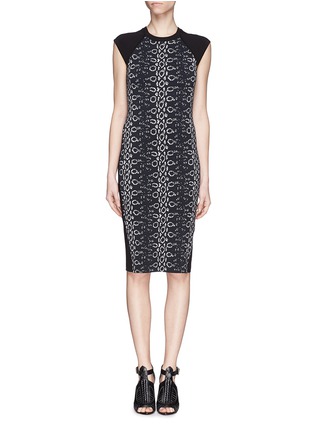 Main View - Click To Enlarge - REED KRAKOFF - Patterned front knitted dress