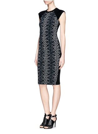 Figure View - Click To Enlarge - REED KRAKOFF - Patterned front knitted dress