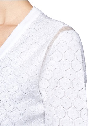 Detail View - Click To Enlarge - RAG & BONE - Molly honeycomb sheer hem cardigan