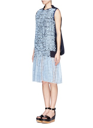 Front View - Click To Enlarge - SACAI - Eyelet weave dress