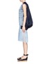 Figure View - Click To Enlarge - SACAI - Eyelet weave dress