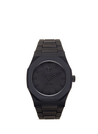 Main View - Click To Enlarge - D1 MILANO - 'MO 01' glow in the dark monochrome polycarbonate watch