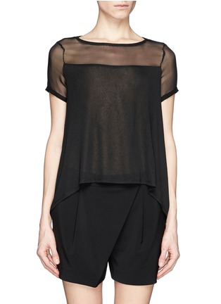 Main View - Click To Enlarge - ELIZABETH AND JAMES - Downing sheer panel knit top