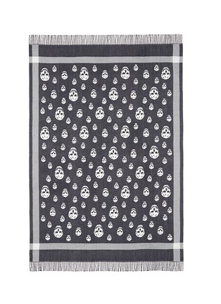 Main View - Click To Enlarge - ALEXANDER MCQUEEN - Large skull jacquard wool-cashmere shawl