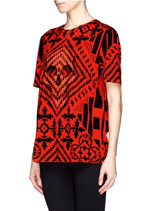 Front View - Click To Enlarge - ALEXANDER MCQUEEN - Skull patchwork print T-shirt
