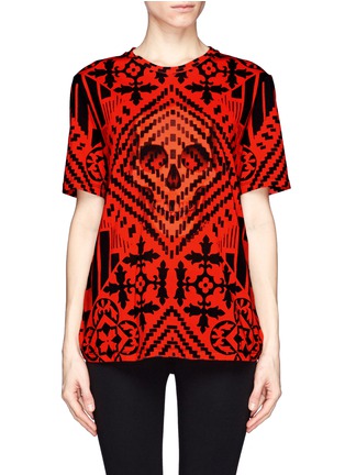 Main View - Click To Enlarge - ALEXANDER MCQUEEN - Skull patchwork print T-shirt