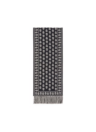 Main View - Click To Enlarge - ALEXANDER MCQUEEN - Upside Down Skull wool scarf