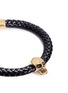 Detail View - Click To Enlarge - ALEXANDER MCQUEEN - Skull charm braided leather bracelet