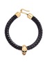 Main View - Click To Enlarge - ALEXANDER MCQUEEN - Skull charm braided leather bracelet