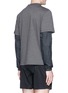 Back View - Click To Enlarge - PARTICLE FEVER - Contrast long sleeve underlay T-shirt