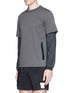 Front View - Click To Enlarge - PARTICLE FEVER - Contrast long sleeve underlay T-shirt