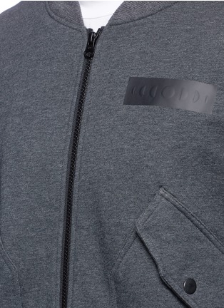 Detail View - Click To Enlarge - PARTICLE FEVER - Detachable sleeve cotton bomber jacket
