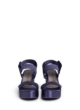 Front View - Click To Enlarge - PEDRO GARCIA  - 'Decima' satin platform sandals
