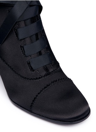 Detail View - Click To Enlarge - PEDRO GARCIA  - 'Xeni' ribbon lace-up satin ankle boots