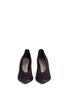 Front View - Click To Enlarge - PEDRO GARCIA  - 'Elena' frayed satin pumps