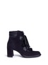 Main View - Click To Enlarge - PEDRO GARCIA  - 'Wilmette' fur panel lambskin suede ankle boots