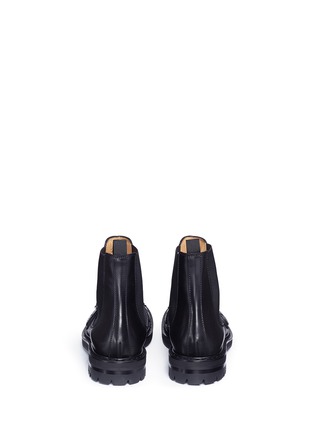 Back View - Click To Enlarge - ALEXANDER MCQUEEN - Front buckle leather Chelsea boots