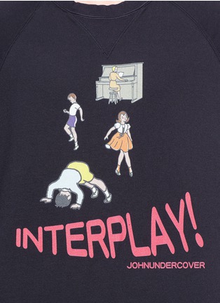 Detail View - Click To Enlarge - 73088 - 'INTERPLAY!' print French terry T-shirt