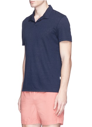 Front View - Click To Enlarge - ONIA - Linen blend polo shirt