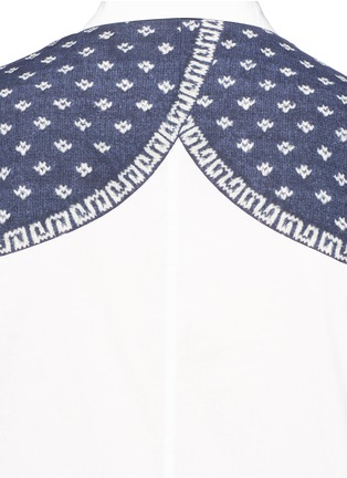 Detail View - Click To Enlarge - 73088 - Knit print poplin shirt